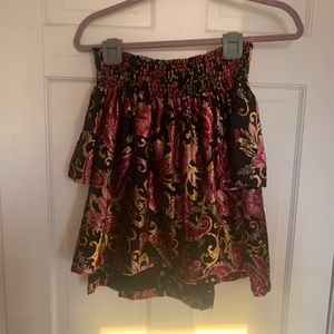 Anthropologie Velvet Off-Shoulder Top